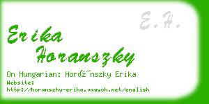 erika horanszky business card